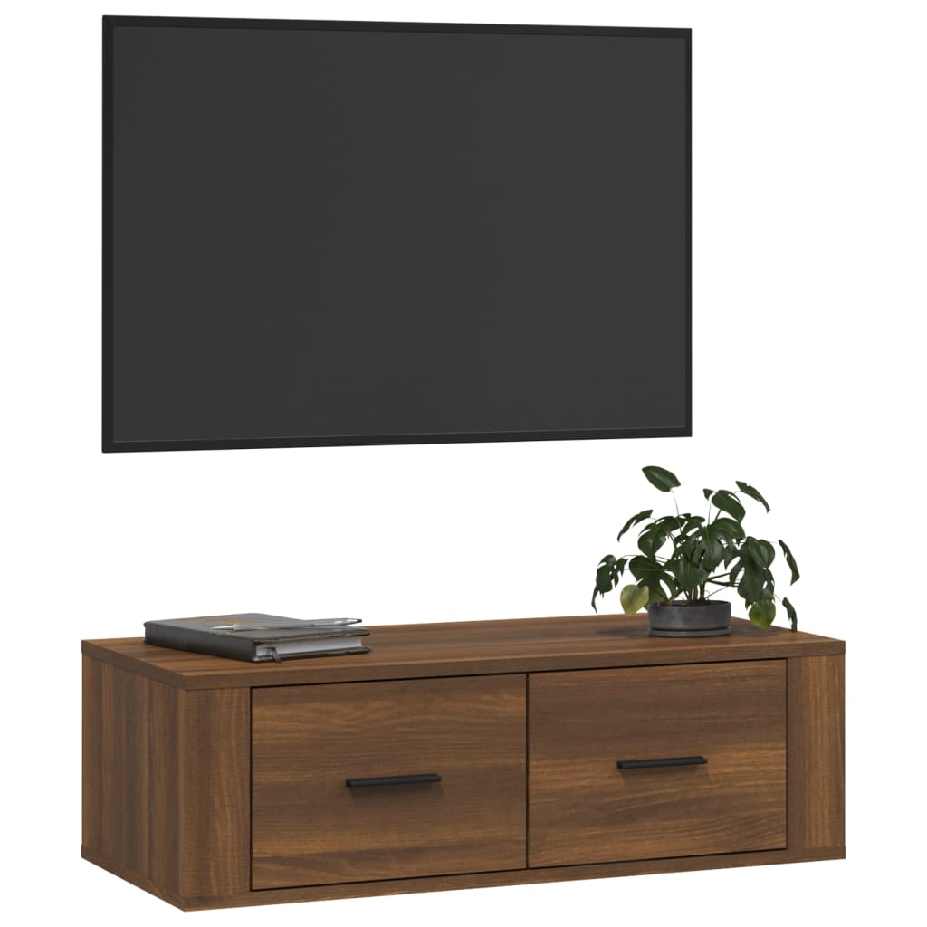 Tv-hangmeubel 80x36x25 cm bewerkt hout