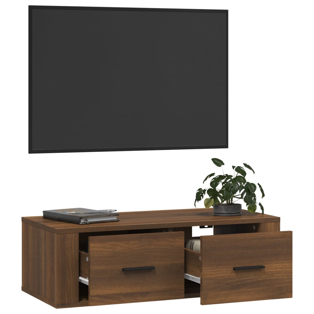 Tv-hangmeubel 80x36x25 cm bewerkt hout