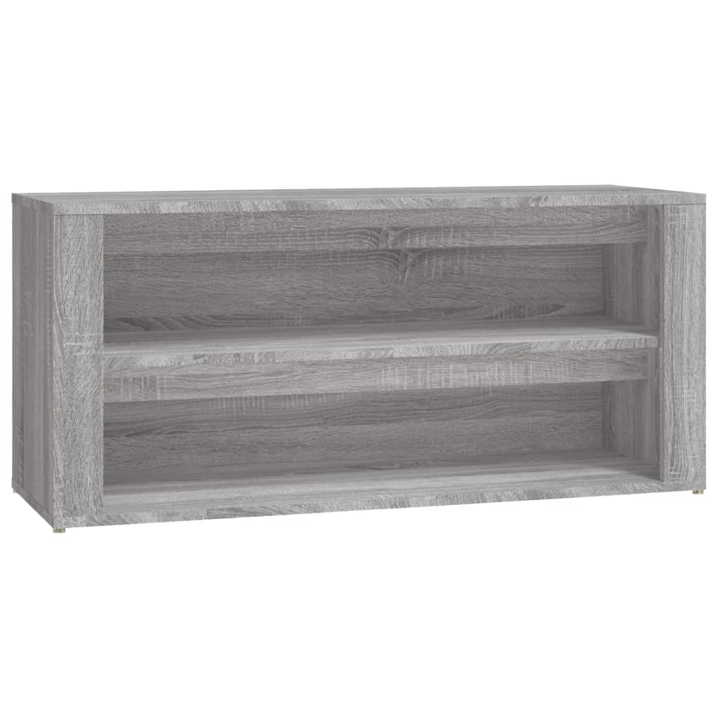 Schoenenrek 100x35x45 cm bewerkt hout eikenkleurig