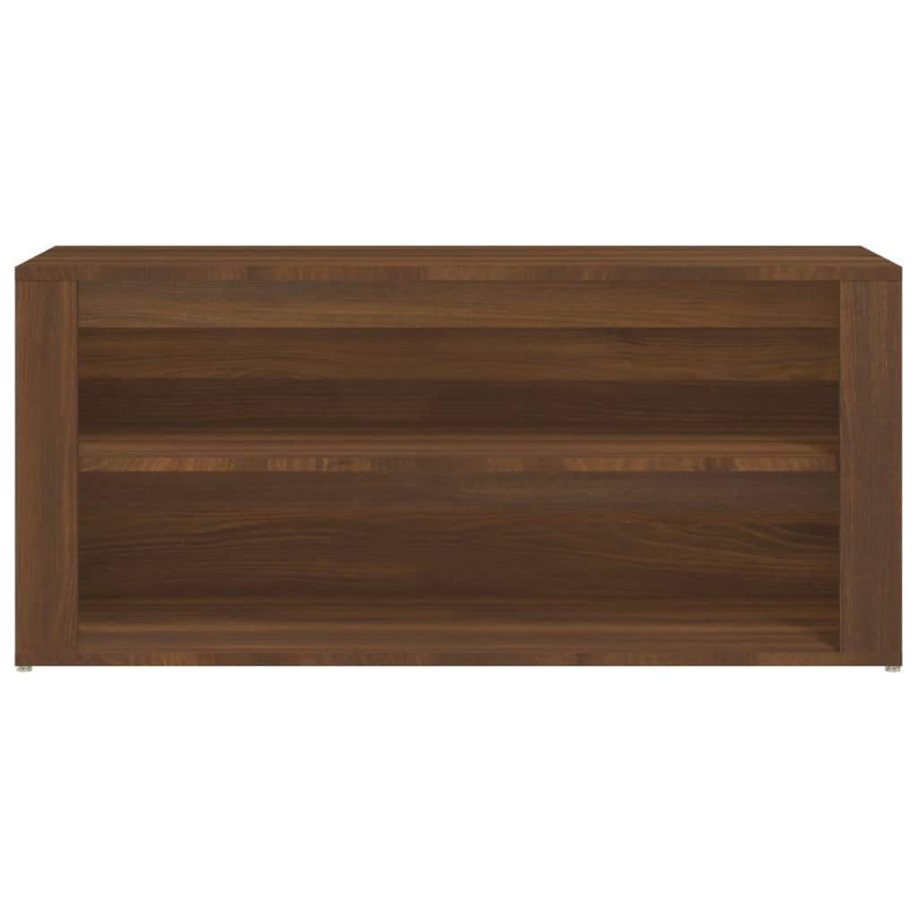 Schoenenrek 100x35x45 cm bewerkt hout eikenkleurig