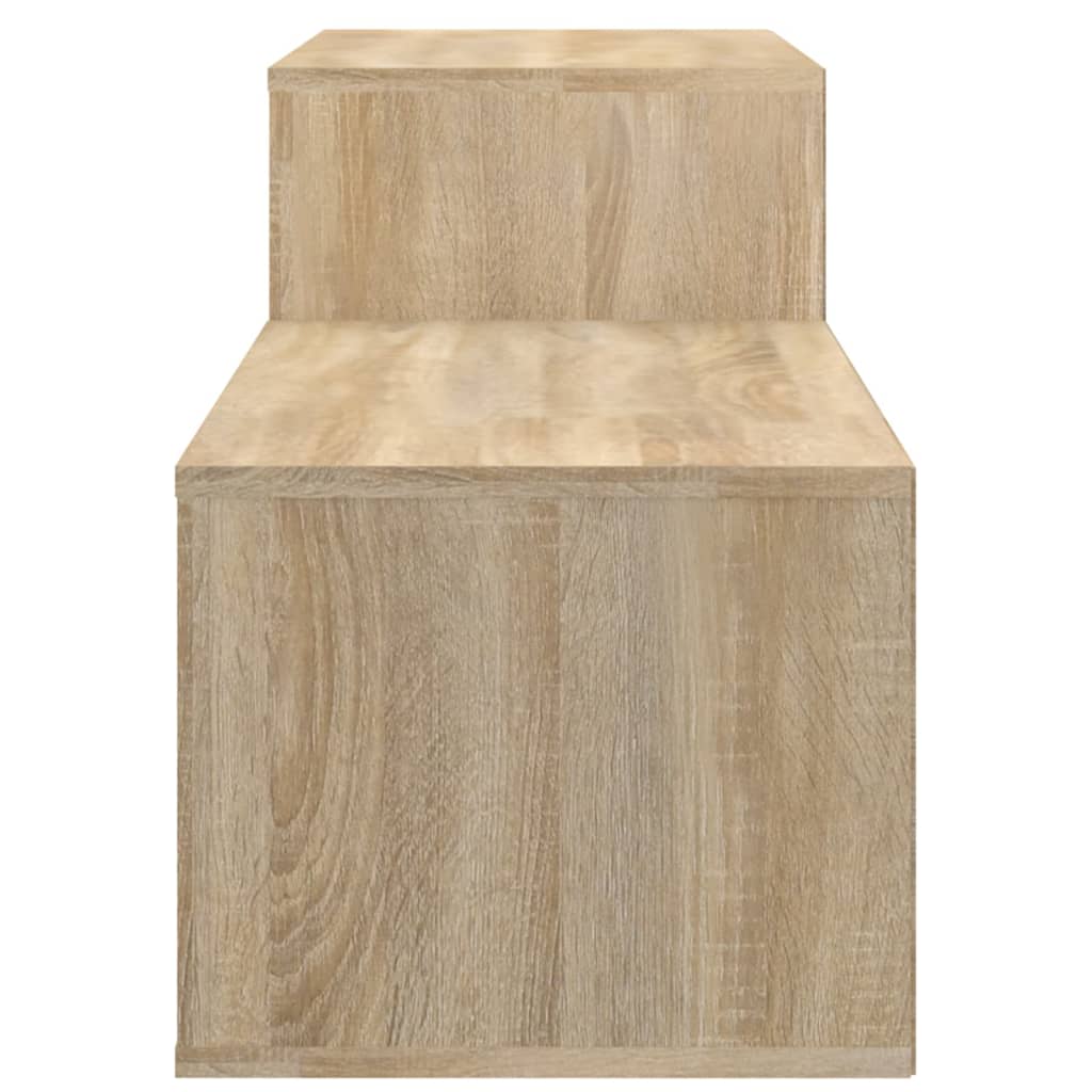 Schoenenkast 150x35x45 cm bewerkt hout eikenkleurig