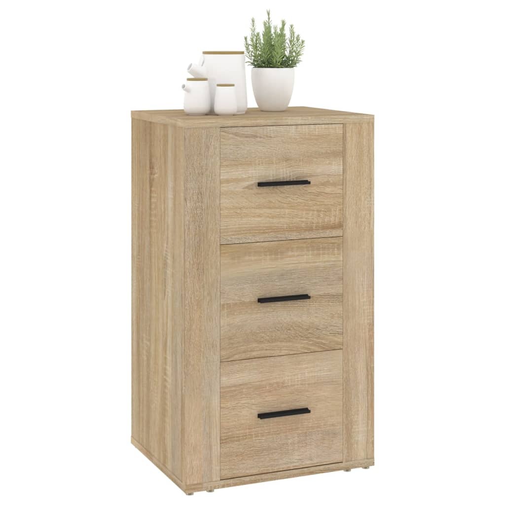 Dressoir 40x33x70 cm bewerkt hout eikenkleurig