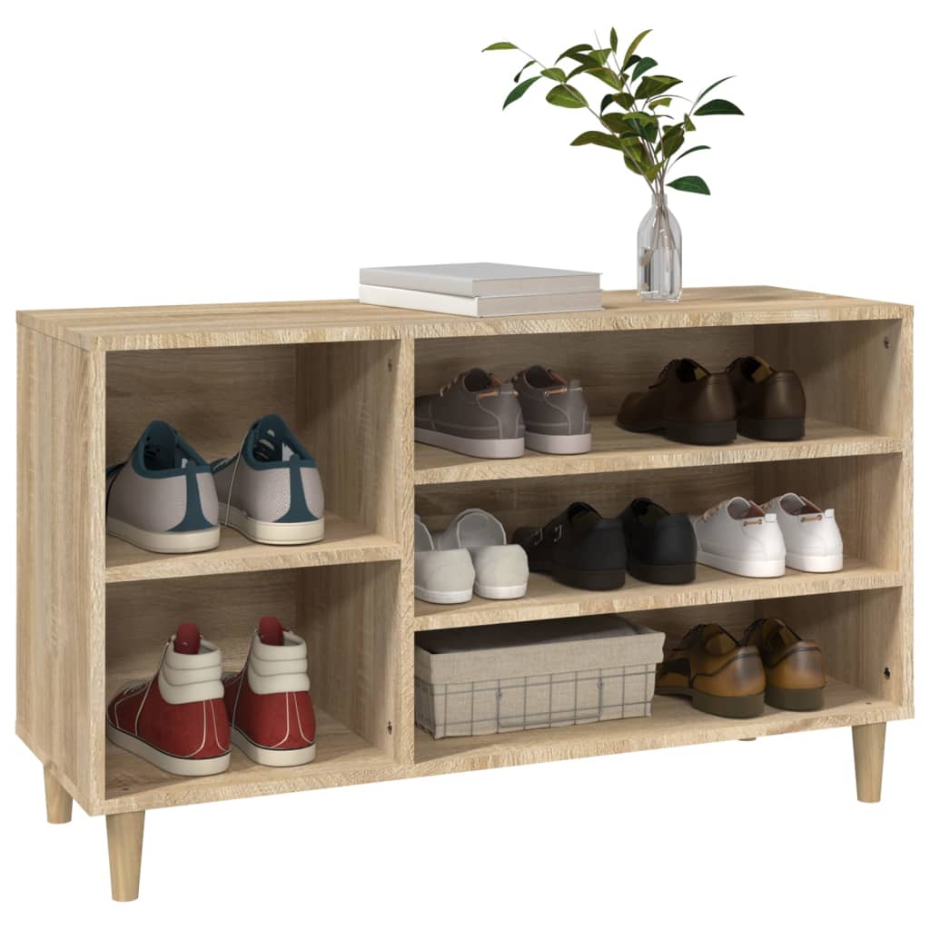 Schoenenkast 102x36x60 cm bewerkt hout