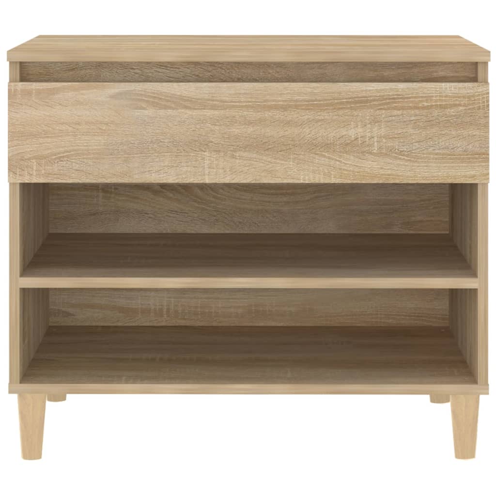 Schoenenkast 70x36x60 cm bewerkt hout bruin eikenkleur