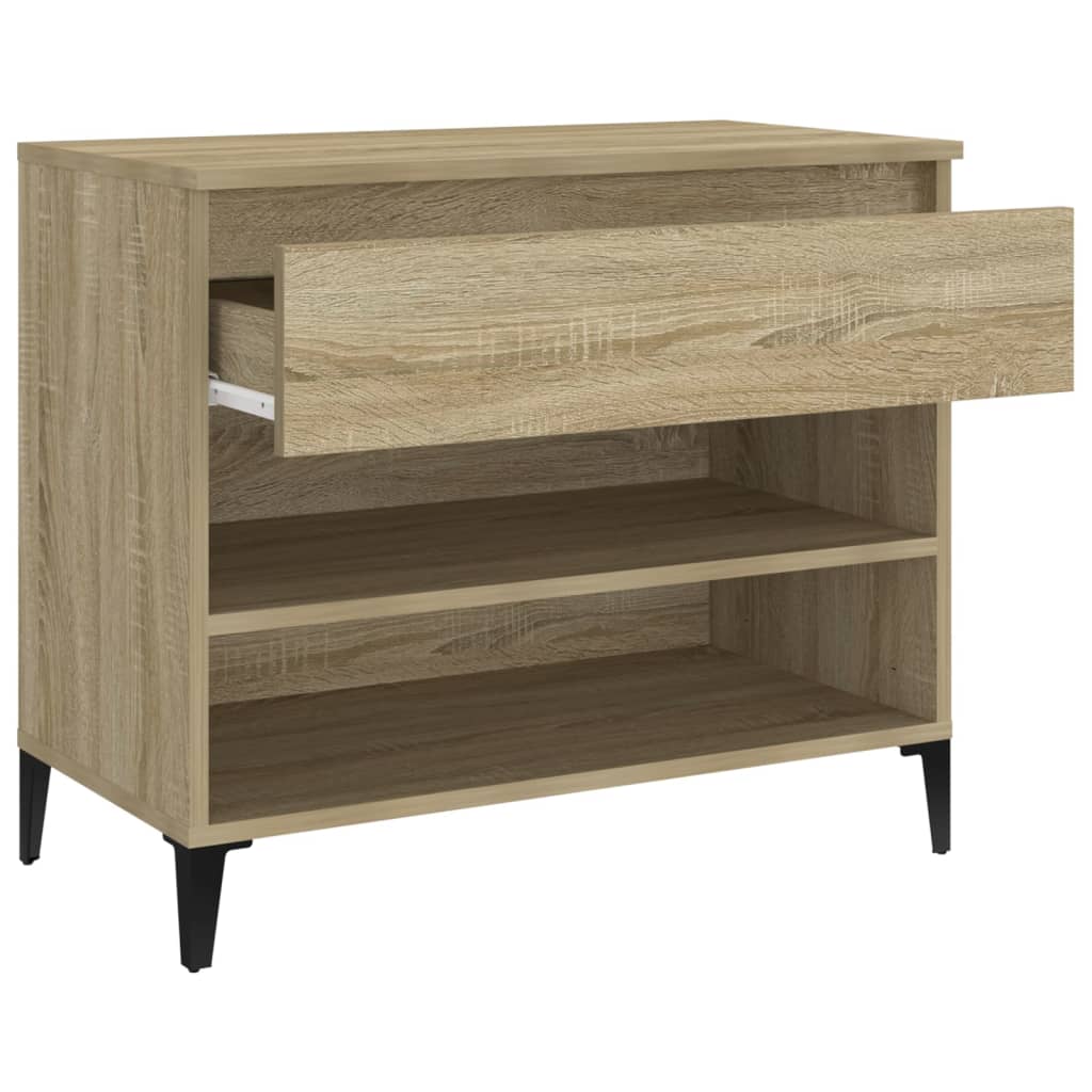 Schoenenkast 70x36x60 cm bewerkt hout eikenkleurig