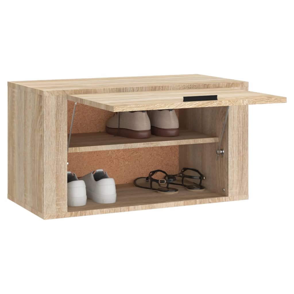 Wandschoenenkast 70x35x38 cm bewerkt hout