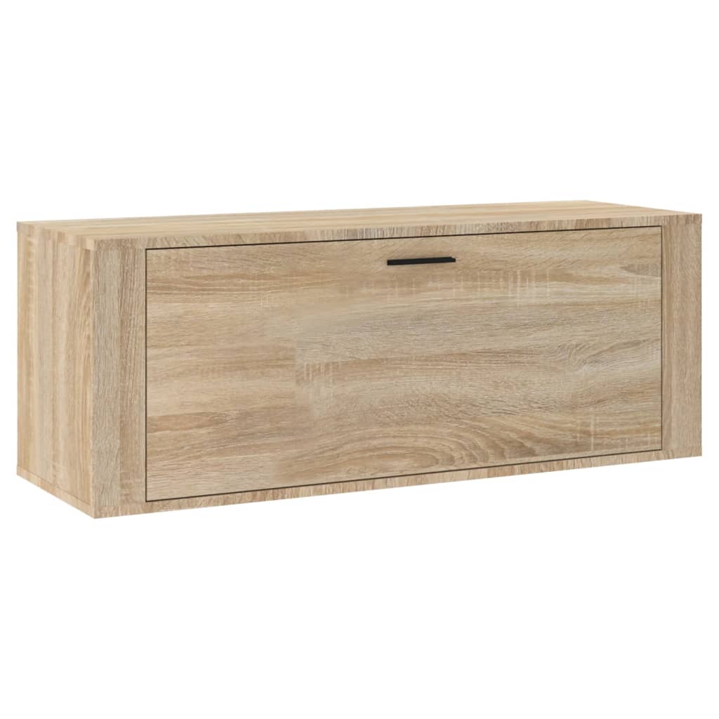 Wandschoenenkast 100x35x38 cm bewerkt hout