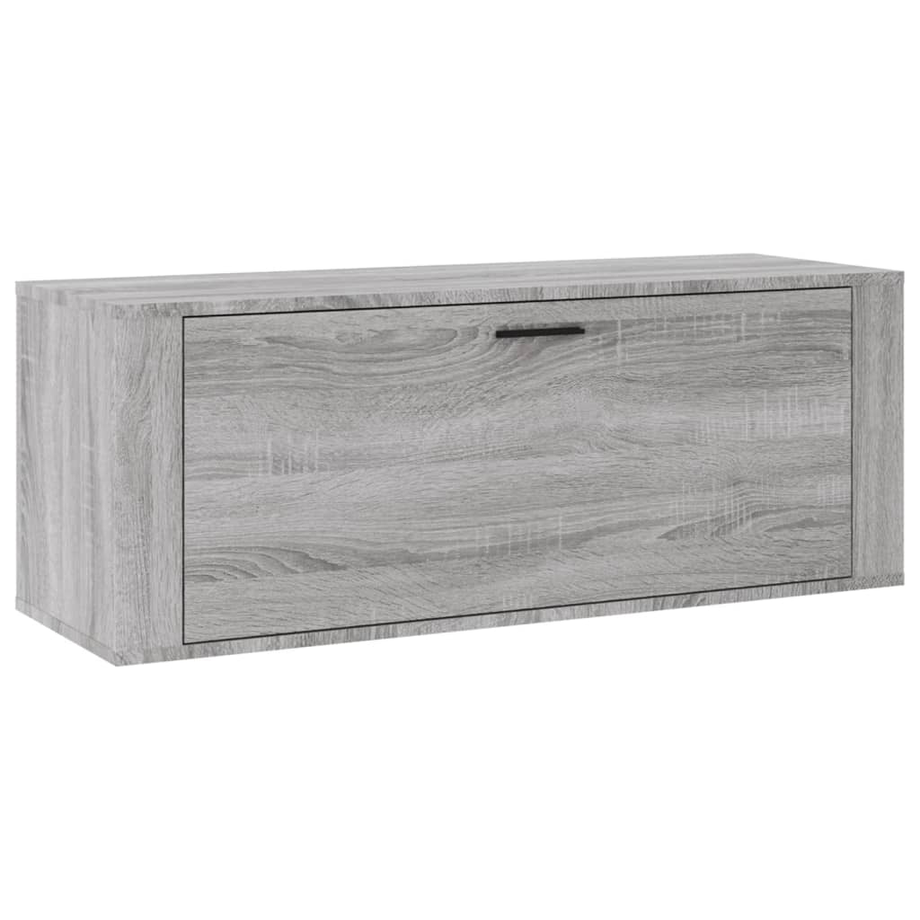 Wandschoenenkast 100x35x38 cm bewerkt hout