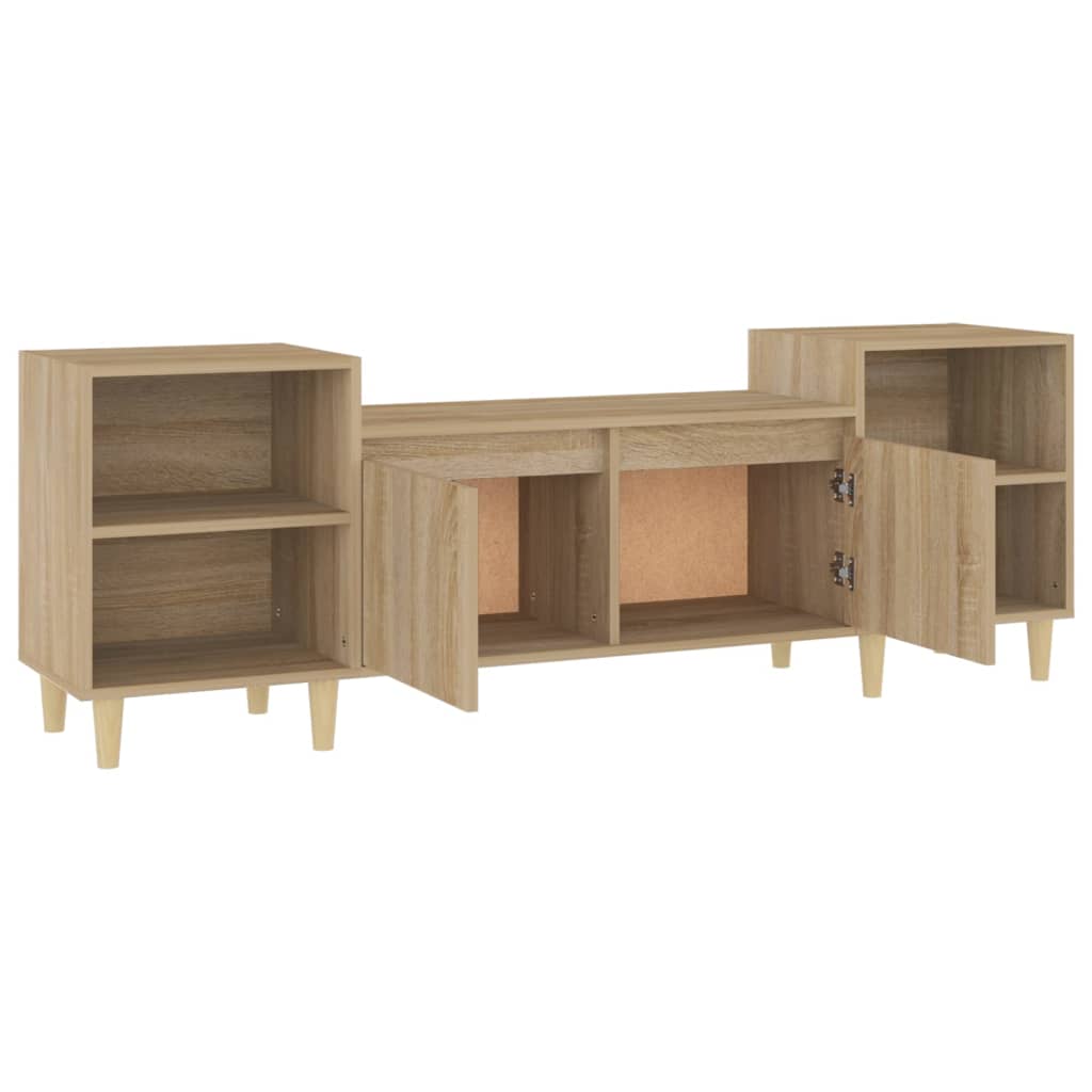 Tv-meubel 160x35x55 cm bewerkt hout eikenkleurig