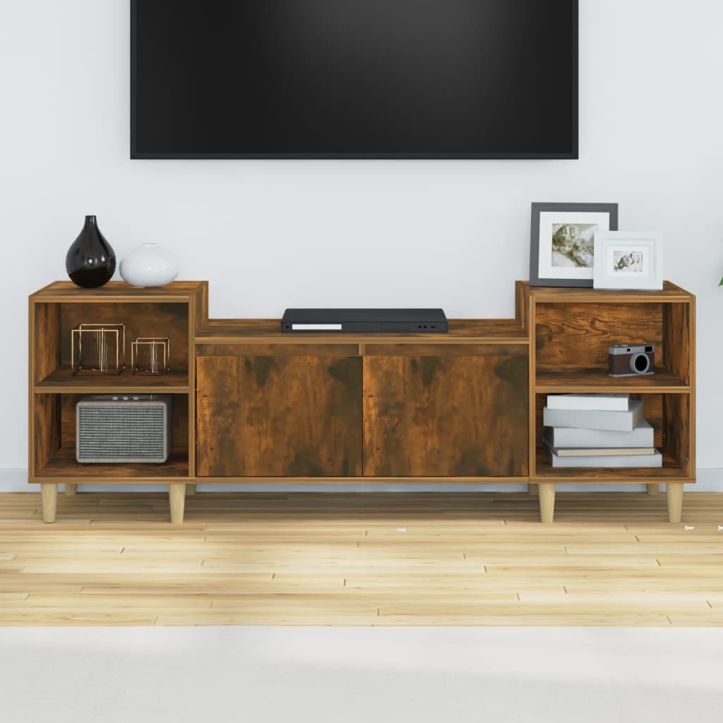 Tv-meubel 160x35x55 cm bewerkt hout eikenkleurig