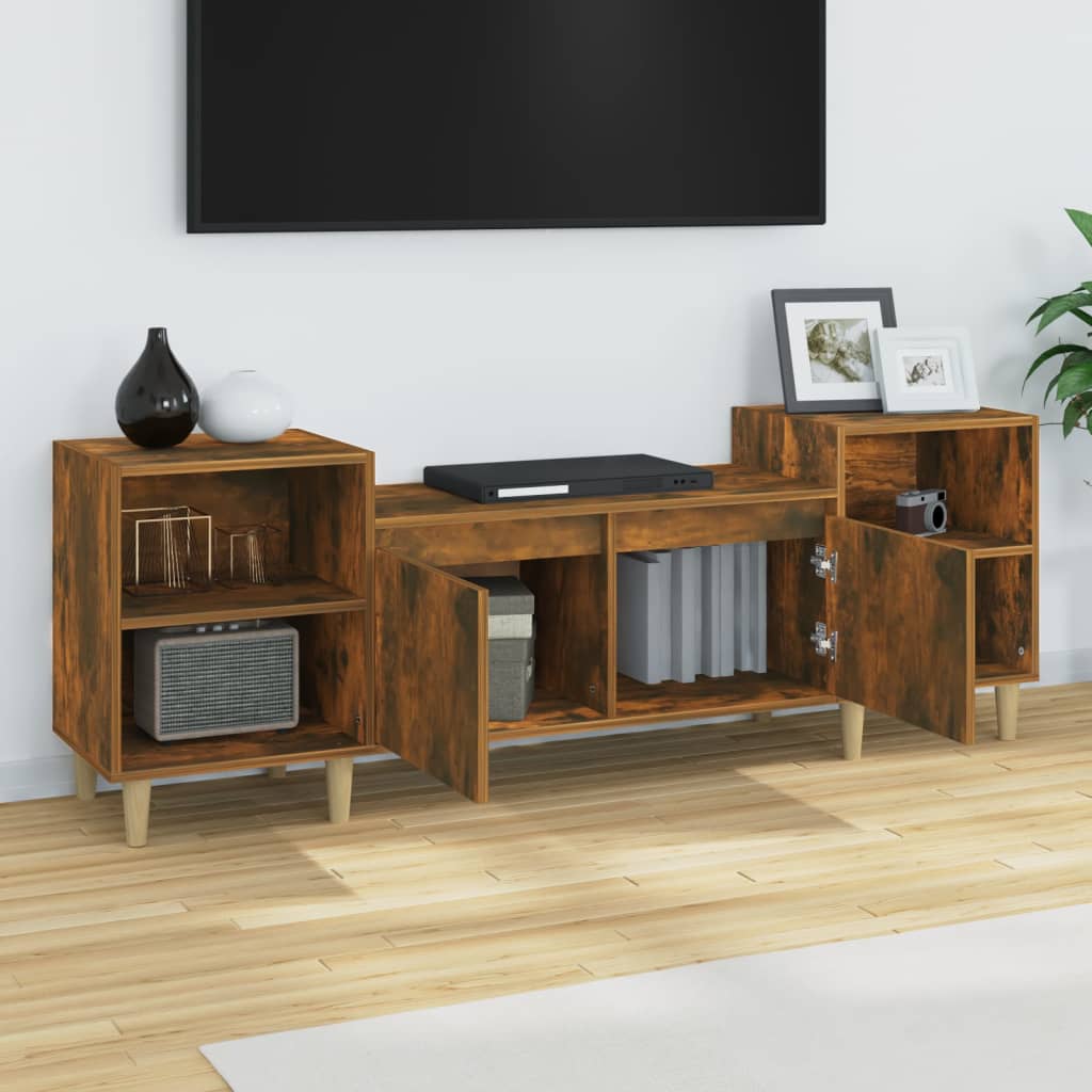 Tv-meubel 160x35x55 cm bewerkt hout eikenkleurig