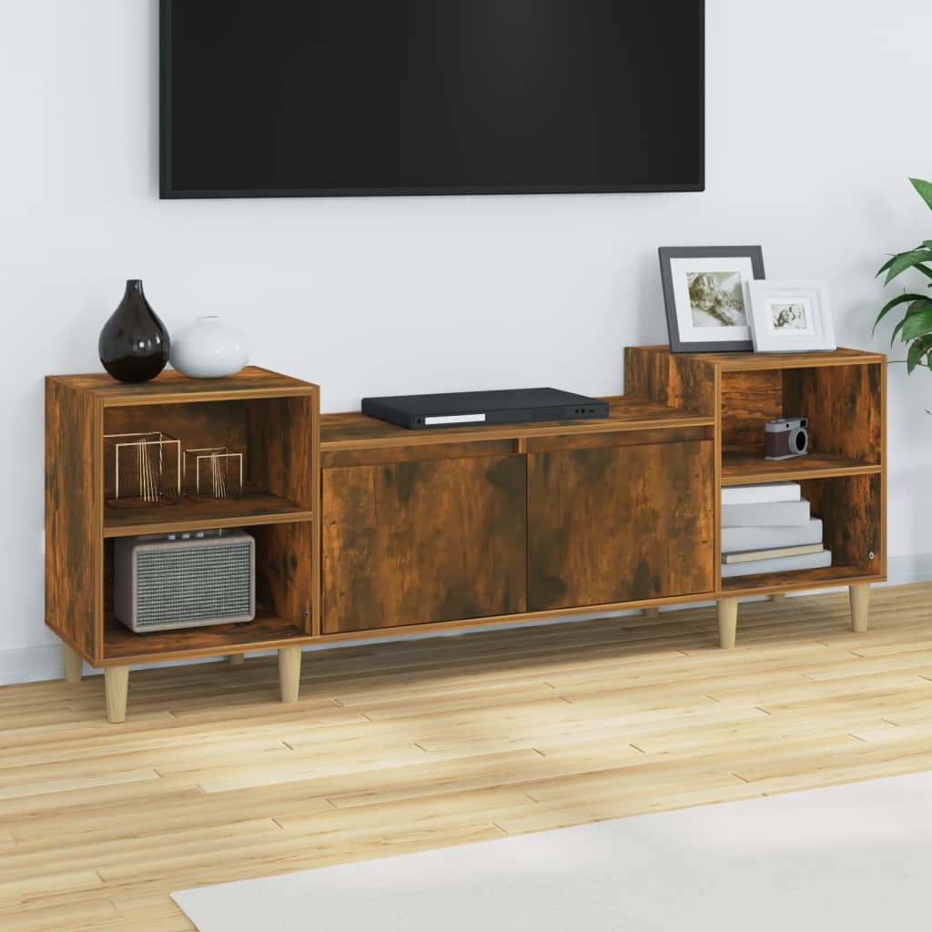 Tv-meubel 160x35x55 cm bewerkt hout eikenkleurig