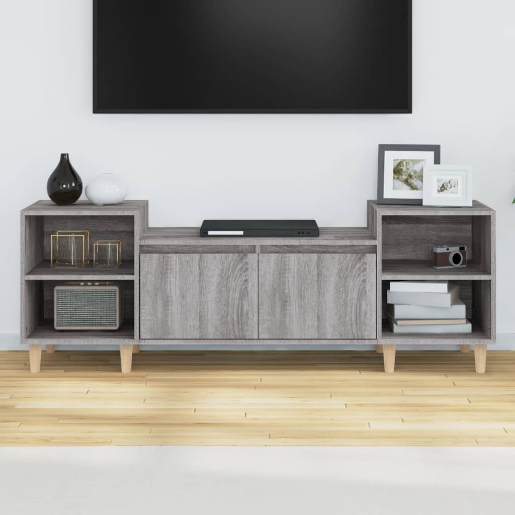 Tv-meubel 160x35x55 cm bewerkt hout eikenkleurig