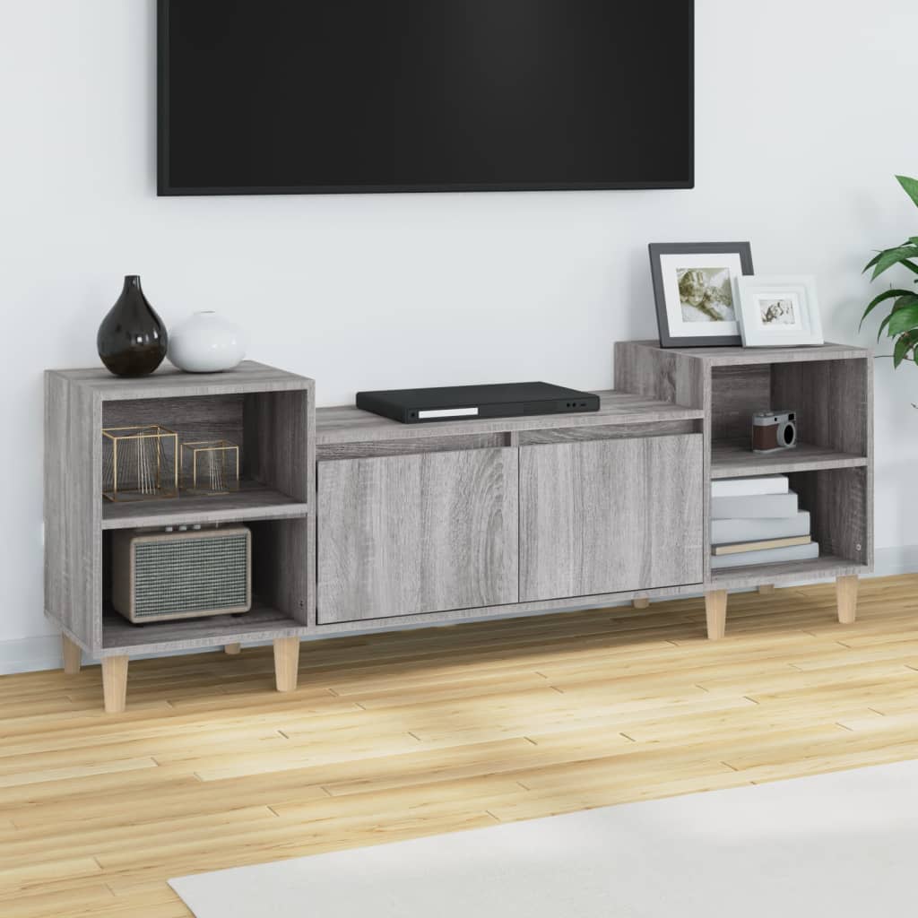 Tv-meubel 160x35x55 cm bewerkt hout eikenkleurig