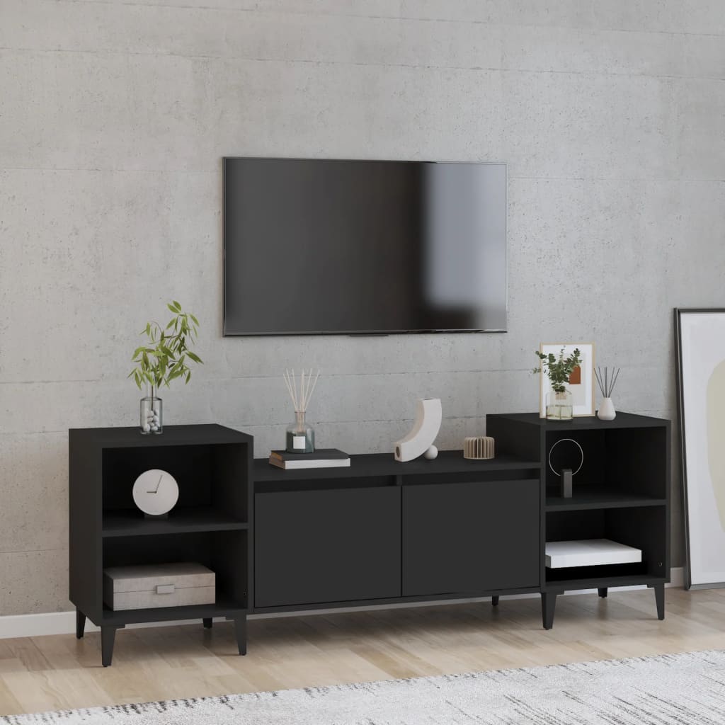 Tv-meubel 160x35x55 cm bewerkt hout