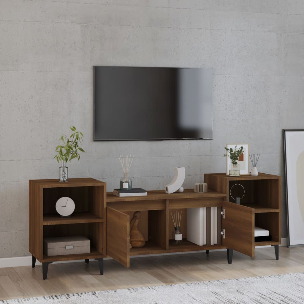 Tv-meubel 160x35x55 cm bewerkt hout