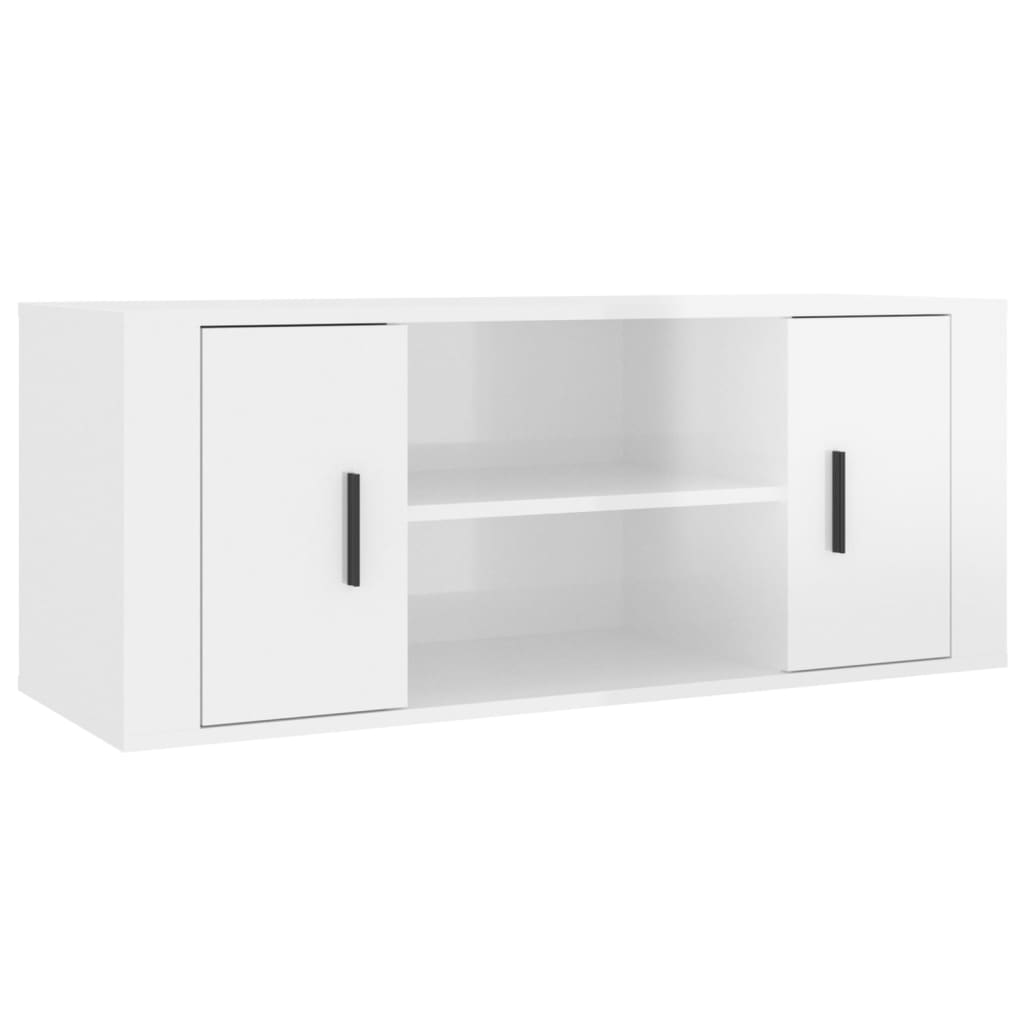 Tv-meubel 100x35x40 cm bewerkt hout eikenkleurig