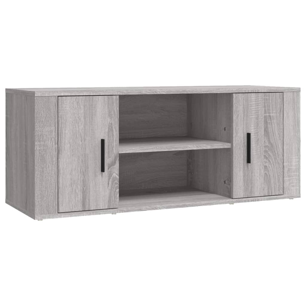 Tv-meubel 100x35x40 cm bewerkt hout eikenkleurig