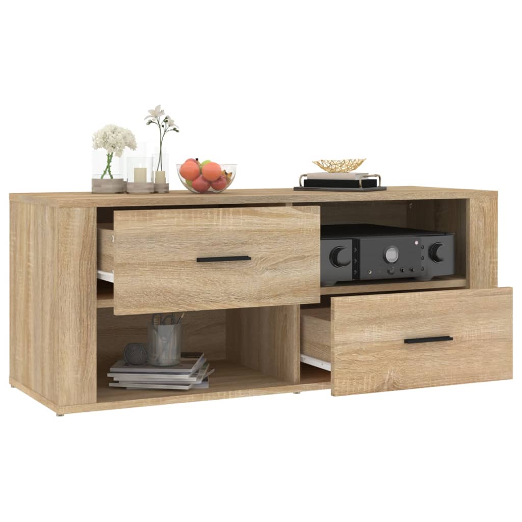 Tv-meubel 100x35x40 cm bewerkt hout