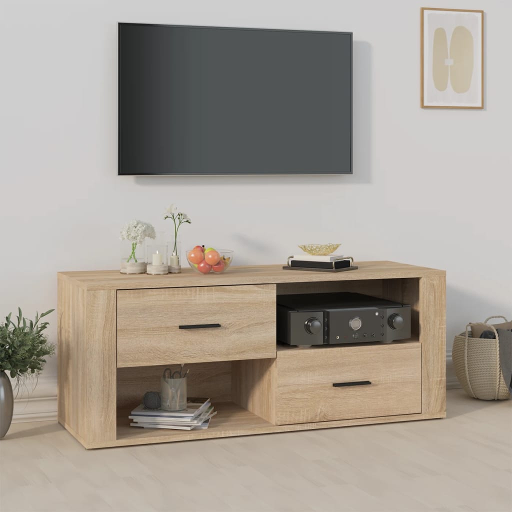 Tv-meubel 100x35x40 cm bewerkt hout