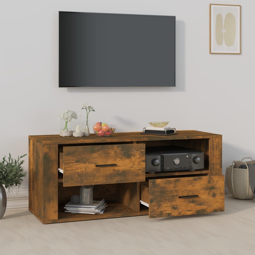 Tv-meubel 100x35x40 cm bewerkt hout