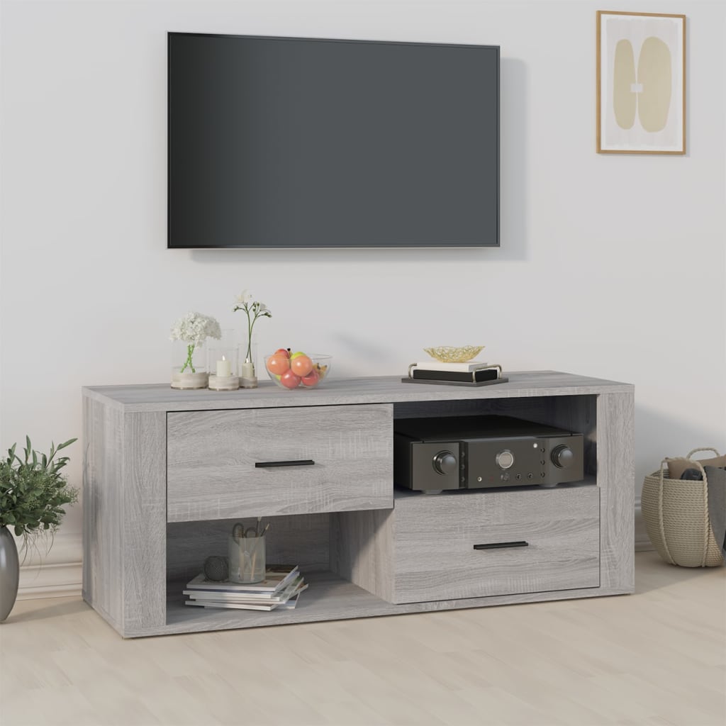 Tv-meubel 100x35x40 cm bewerkt hout