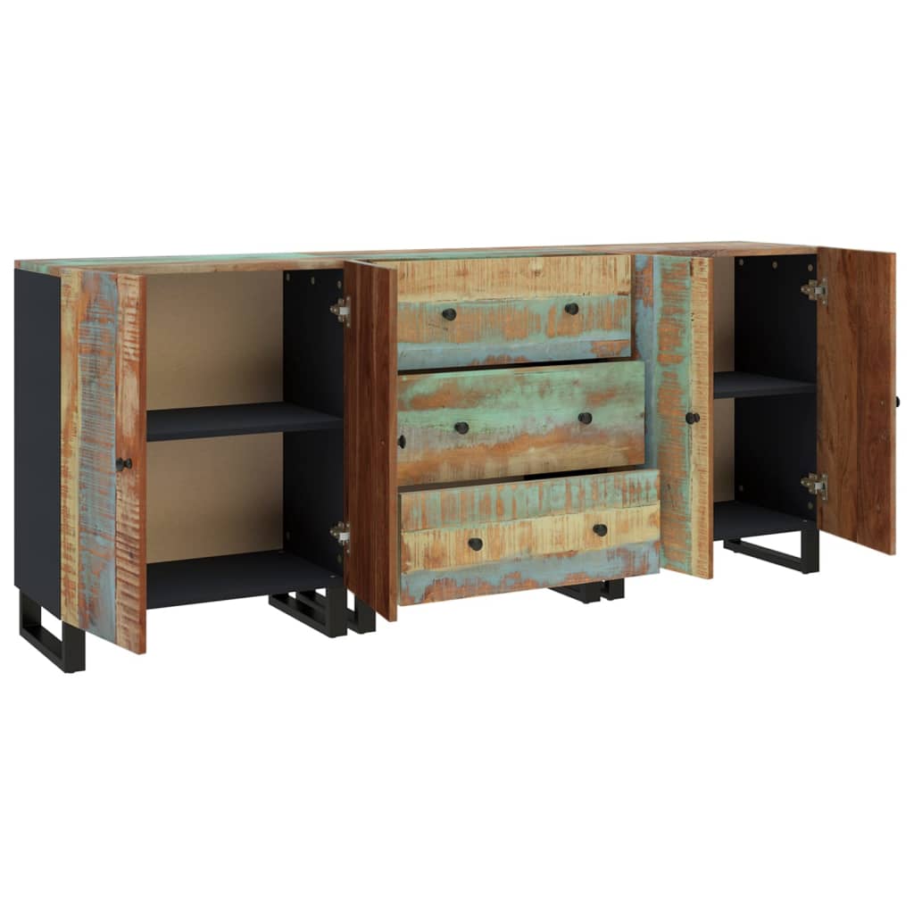 3 st Dressoir massief gerecycled hout