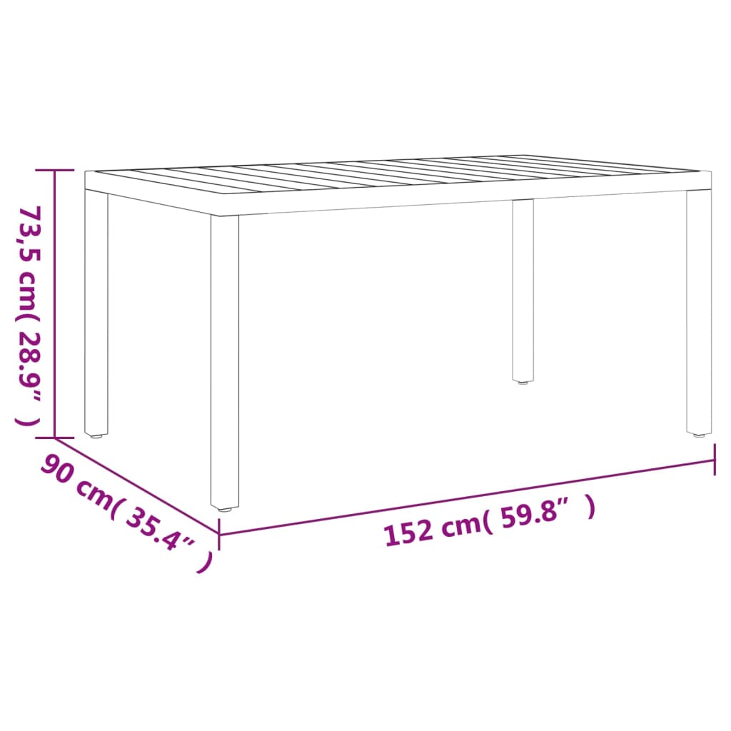 9-delige Tuinset aluminium