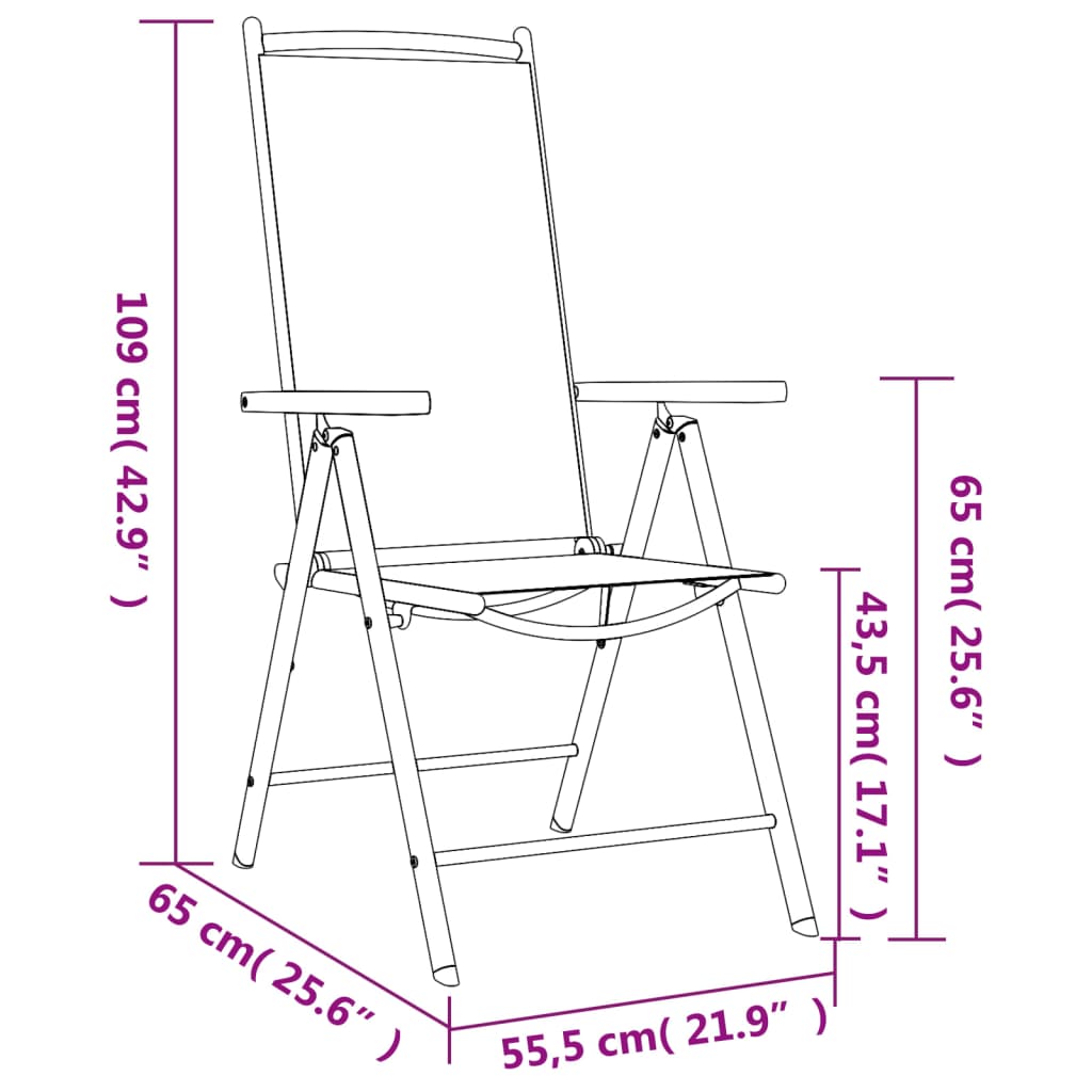 9-delige Tuinset aluminium