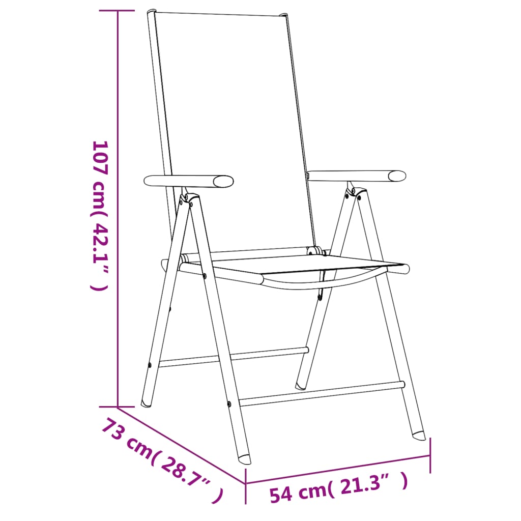 5-delige Tuinset aluminium zwart