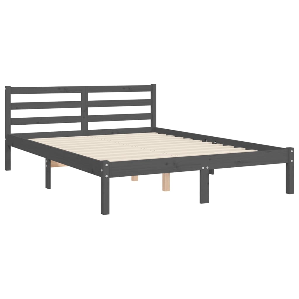 Bedframe met hoofdbord massief hout