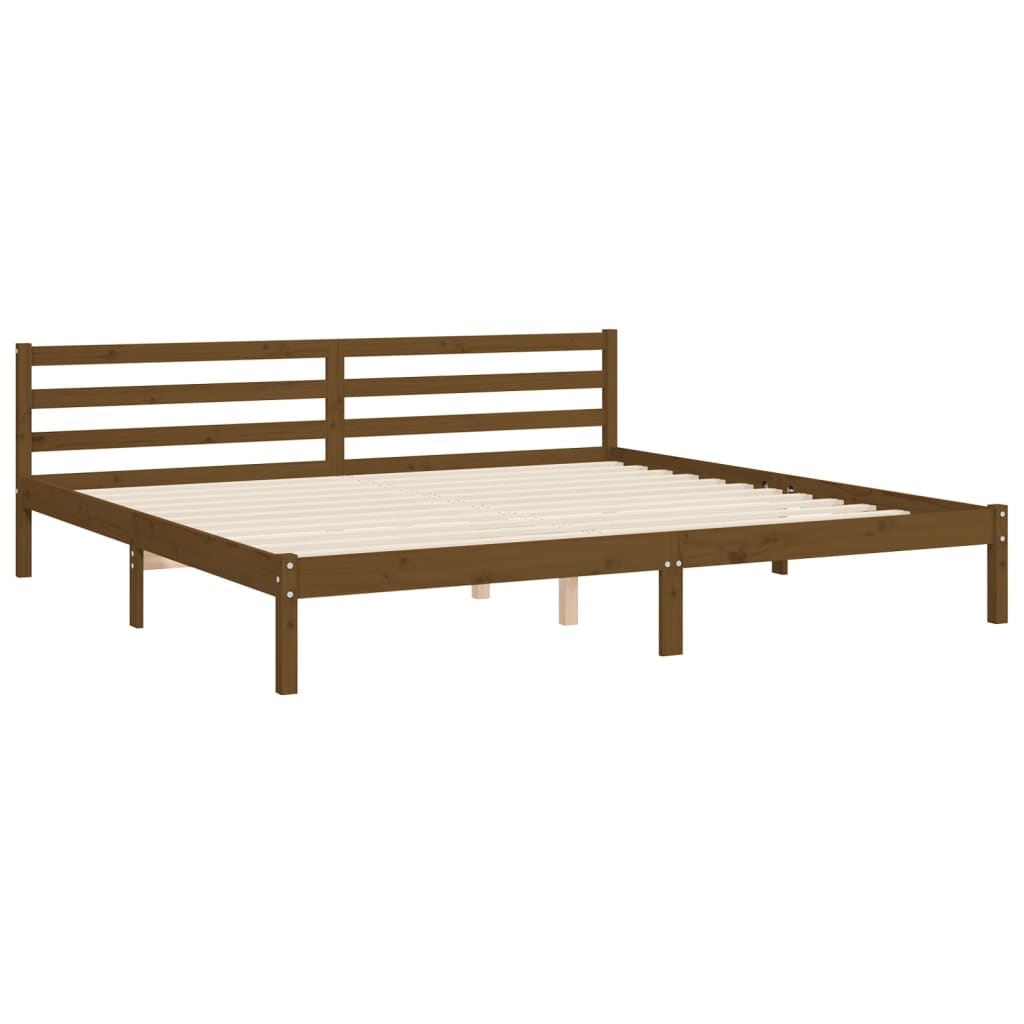 Bedframe met hoofdbord massief hout