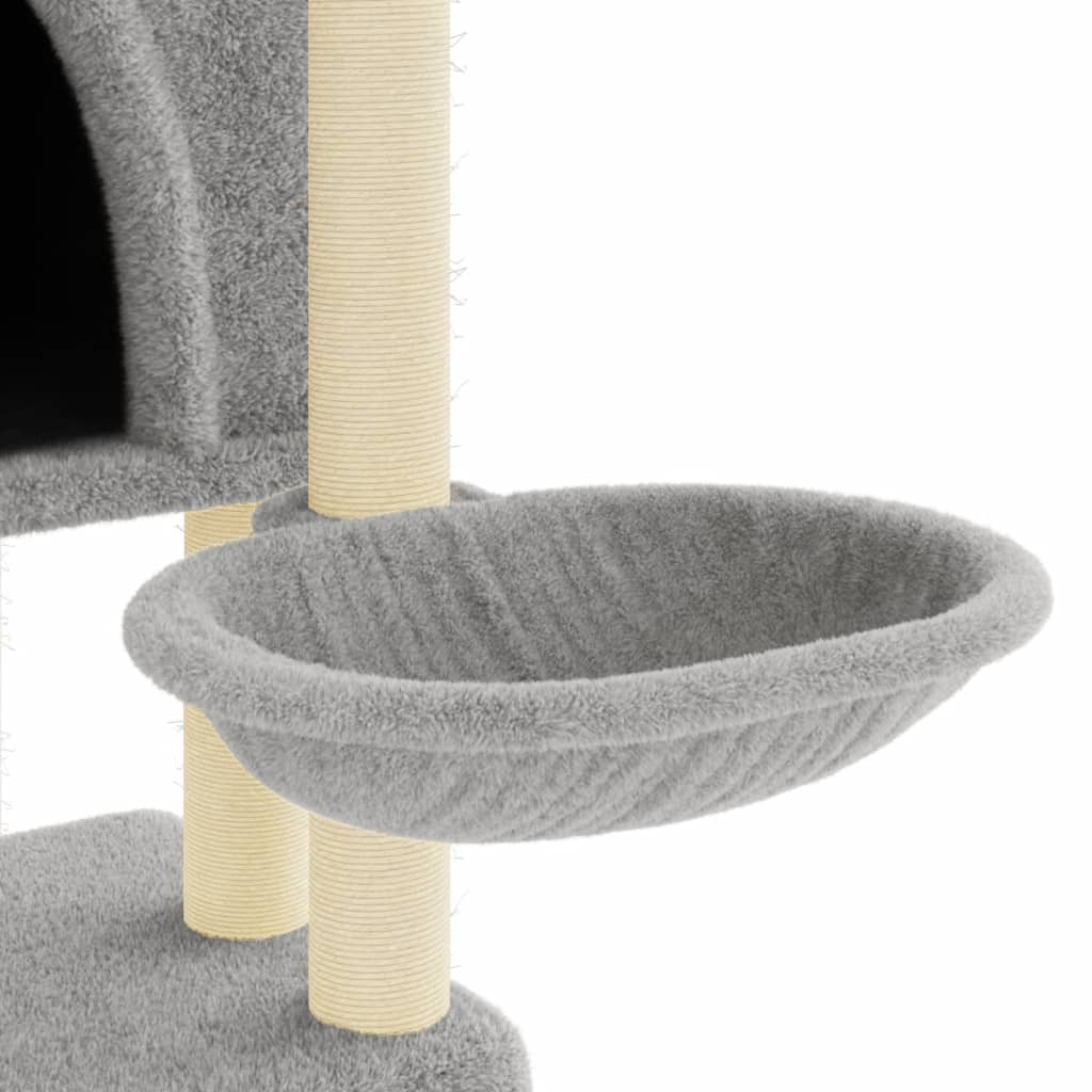 Kattenmeubel met sisal krabpalen 180 cm crèmekleurig