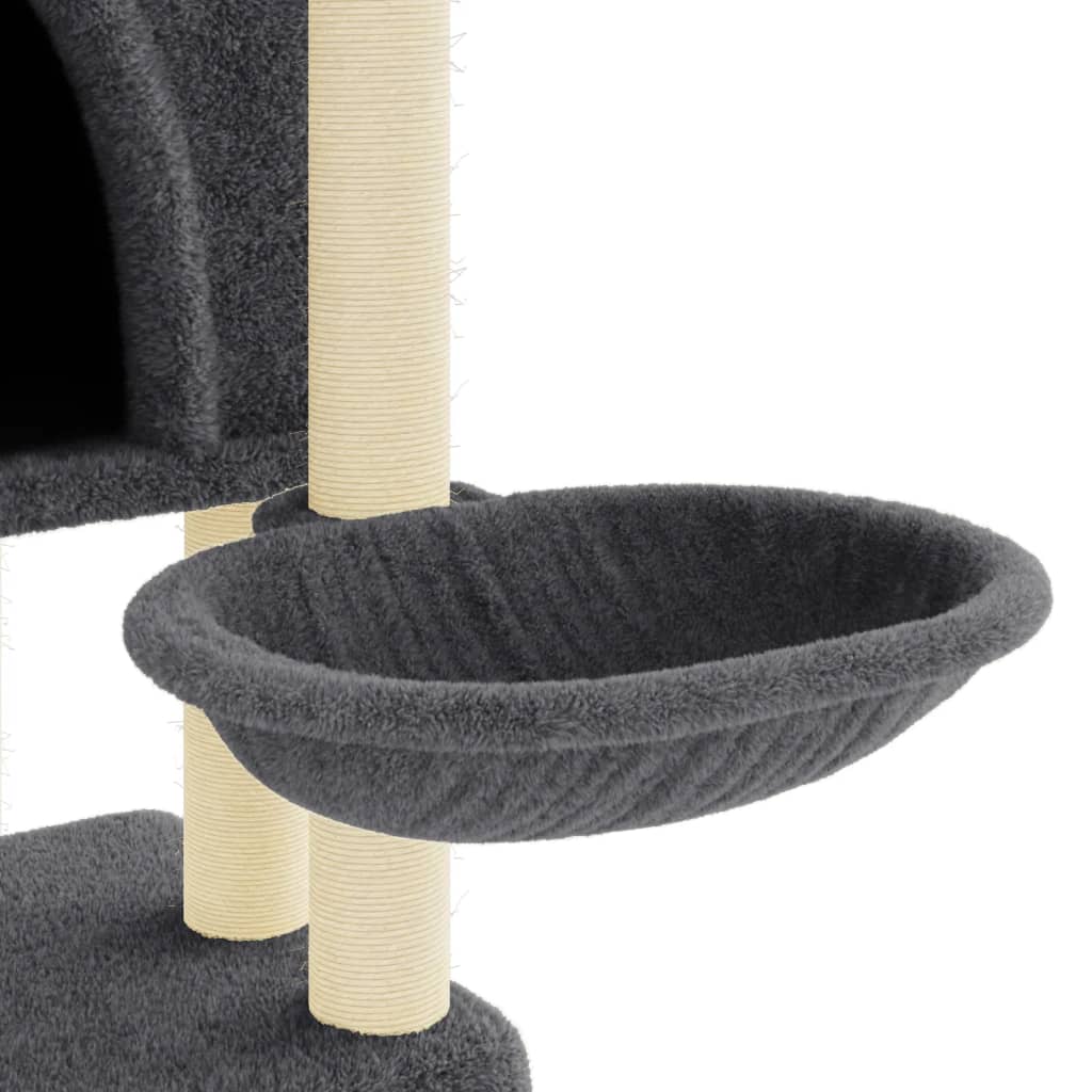 Kattenmeubel met sisal krabpalen 180 cm crèmekleurig