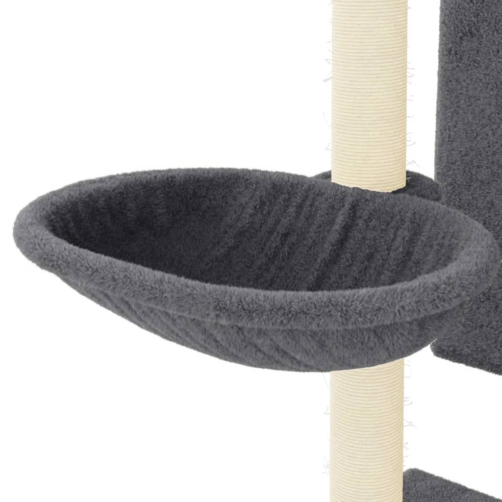 Kattenmeubel met sisal krabpalen 130,5 cm crèmekleurig