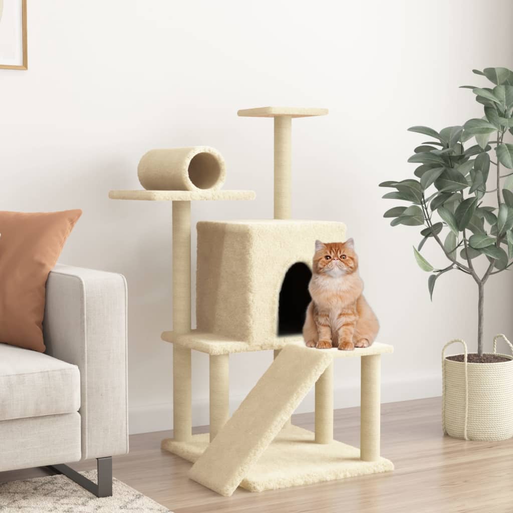 Kattenmeubel met sisal krabpalen 110,5 cm