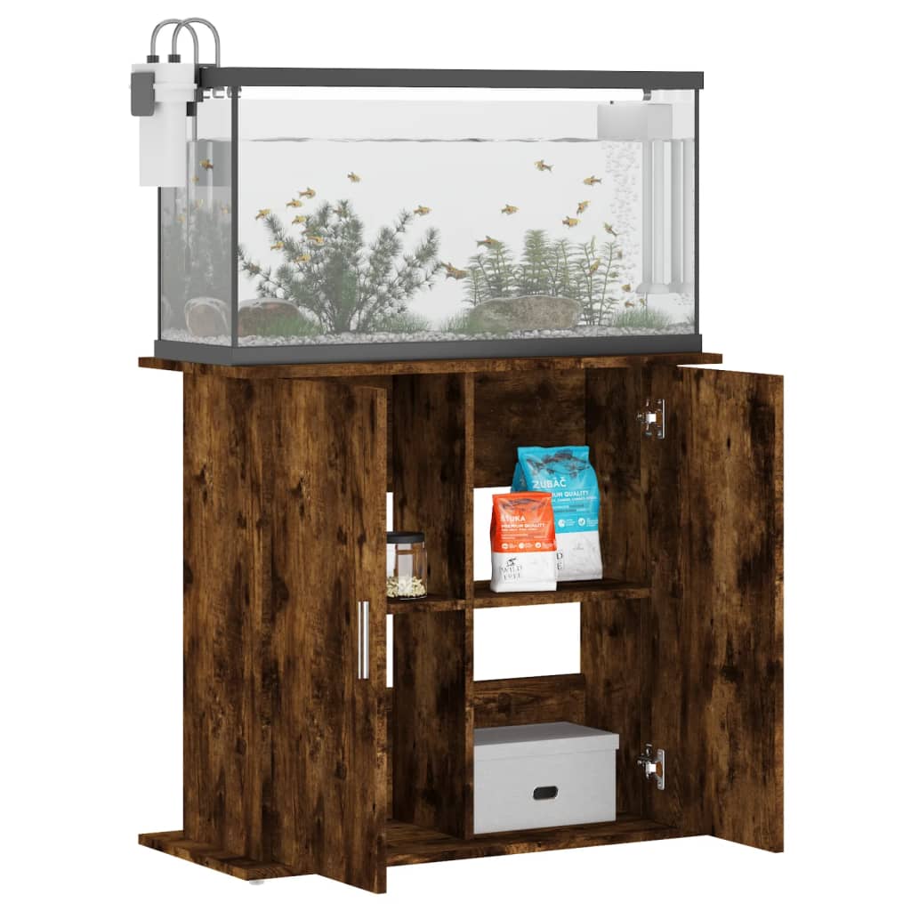 Aquariumstandaard 101x41x58 cm bewerkt hout eikenkleurig