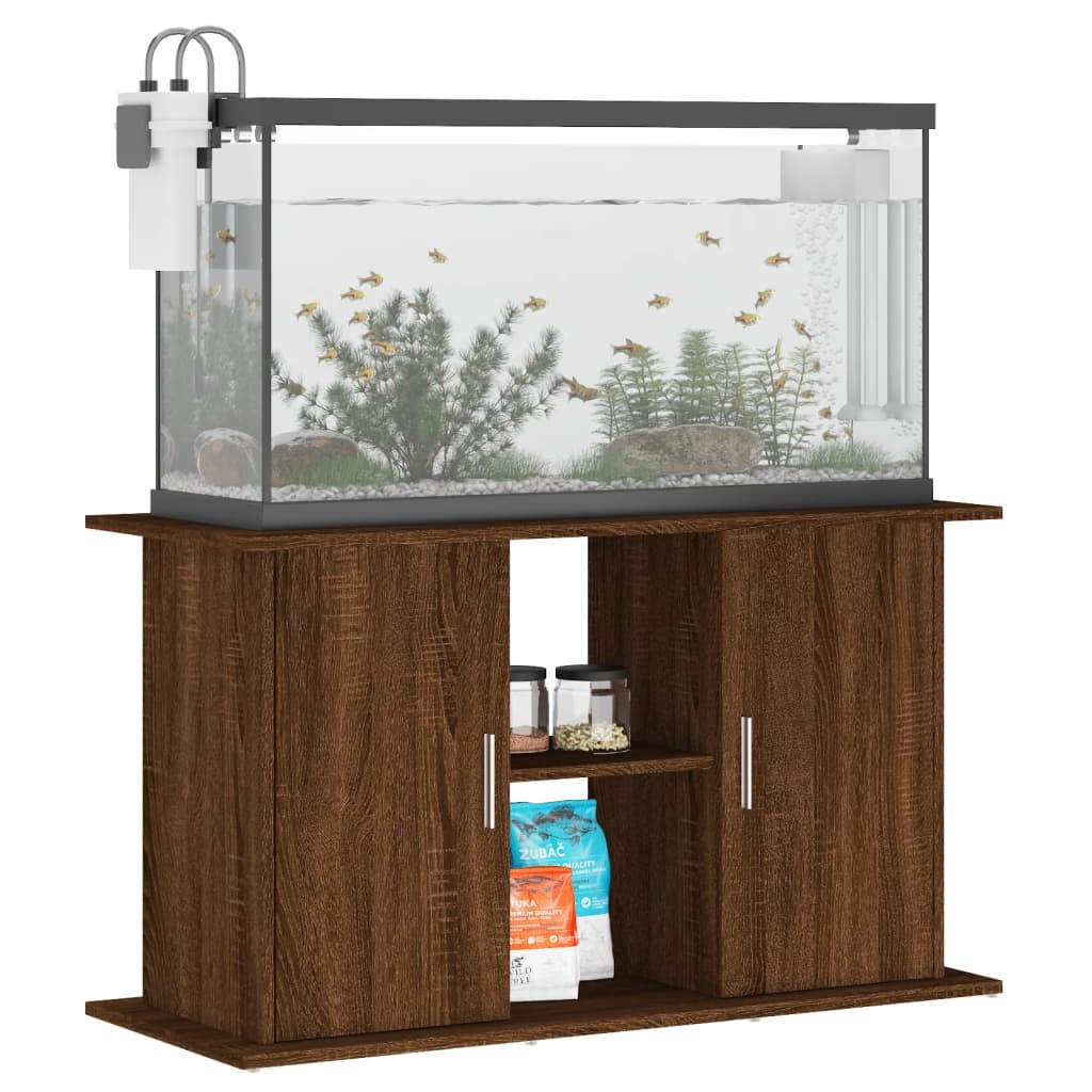 Aquariumstandaard 101x41x58 cm bewerkt hout eikenkleurig