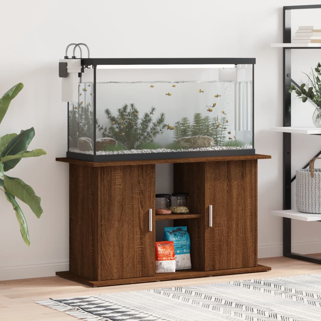 Aquariumstandaard 101x41x58 cm bewerkt hout eikenkleurig