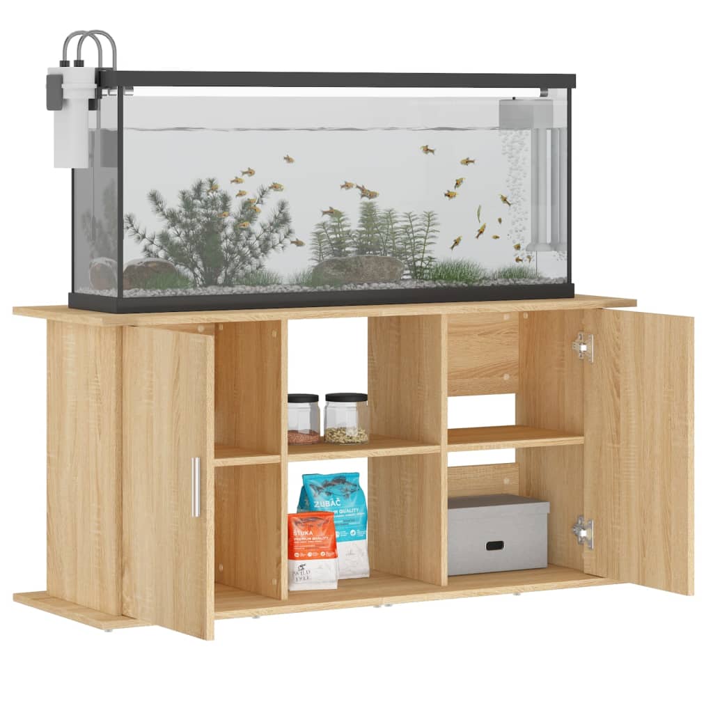 Aquariumstandaard 101x41x58 cm bewerkt hout eikenkleurig