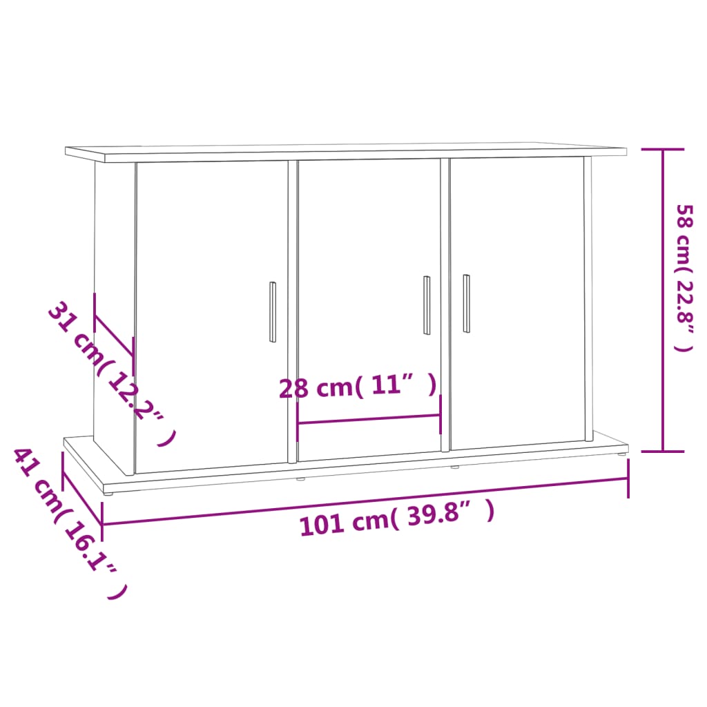 Aquariumstandaard 81x36x73 cm bewerkt hout