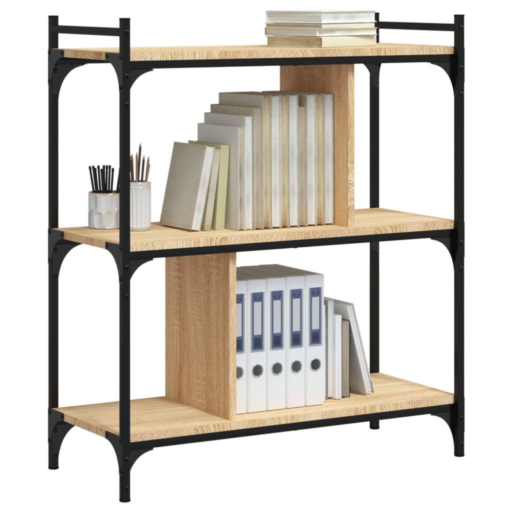 Boekenkast 5-laags 76x32x158 cm bewerkt hout