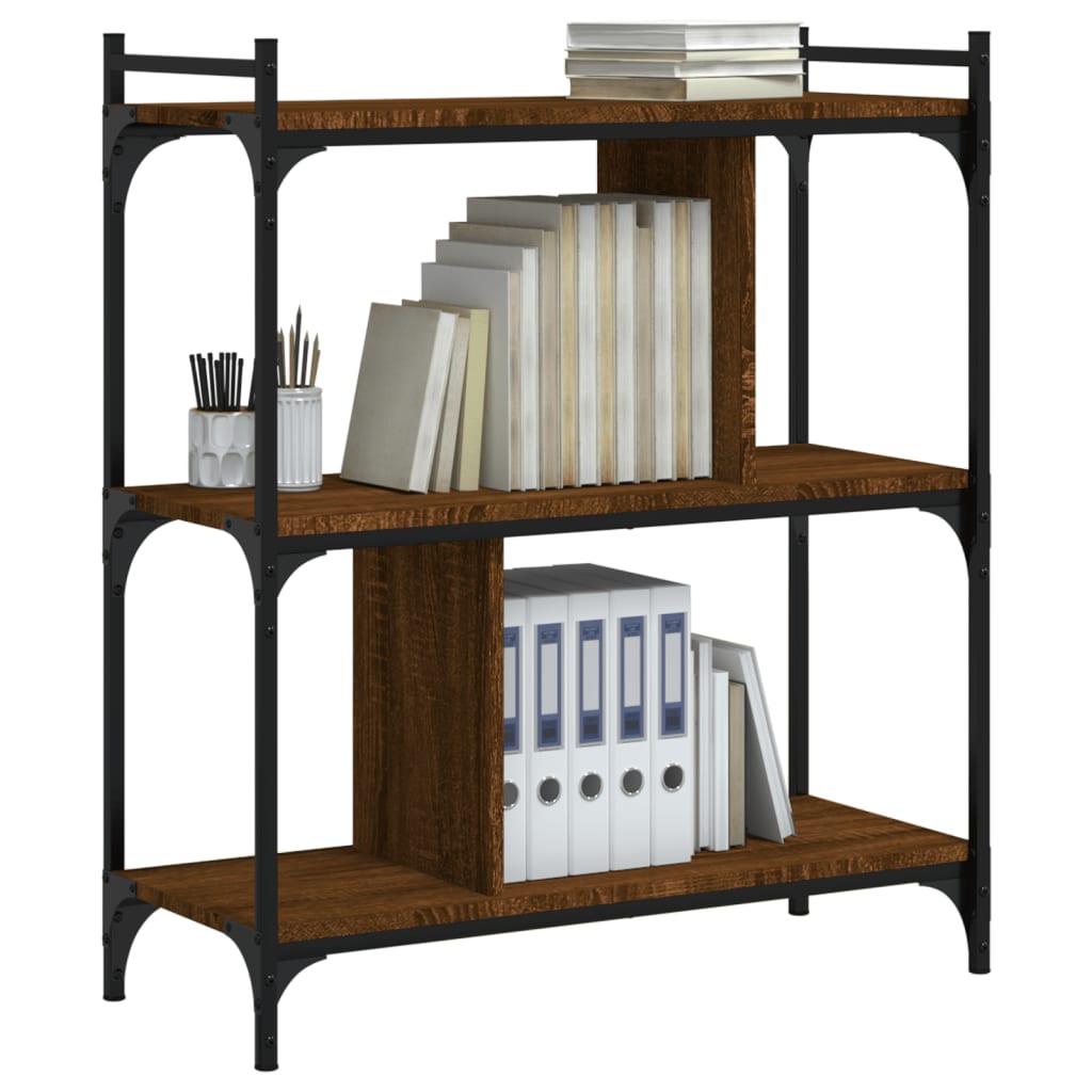 Boekenkast 5-laags 76x32x158 cm bewerkt hout