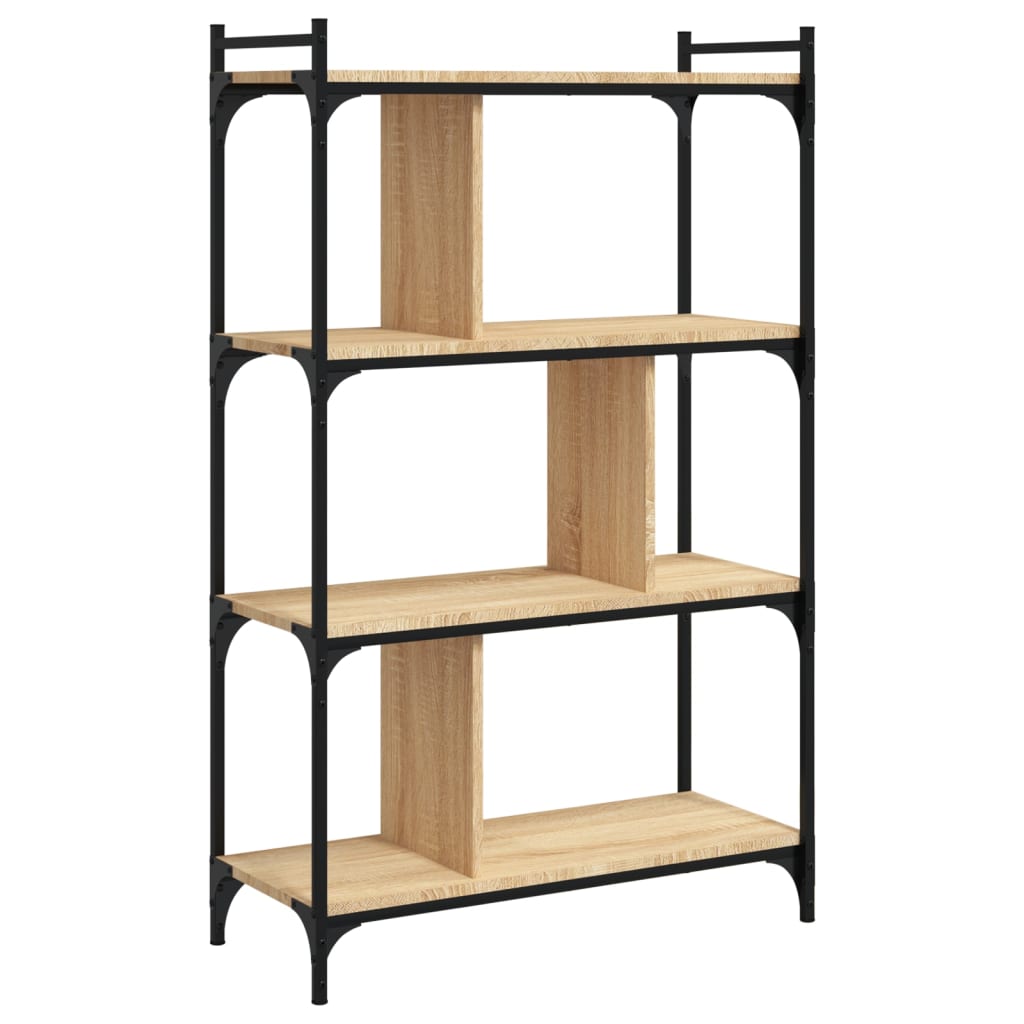 Boekenkast 5-laags 76x32x158 cm bewerkt hout