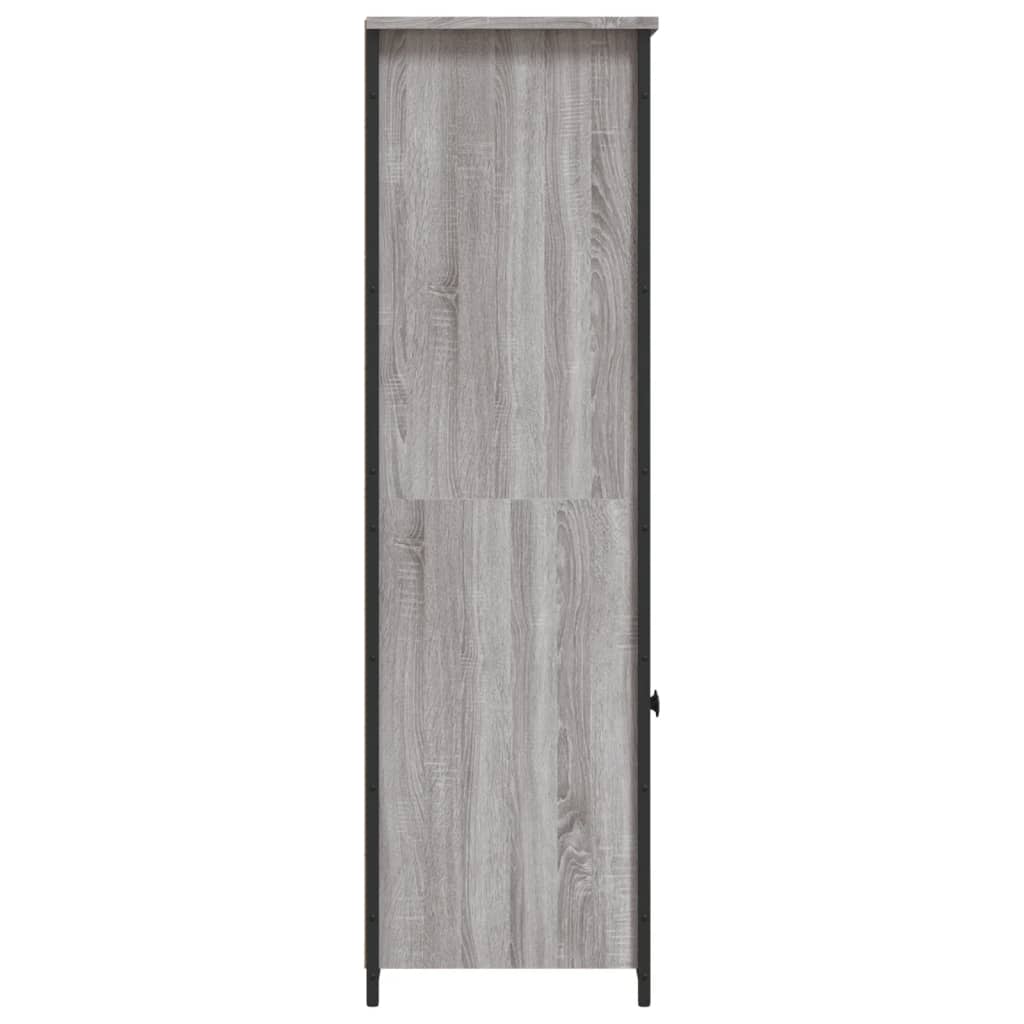 Hoge kast 62x32x103,5 cm bewerkt hout eikenkleurig