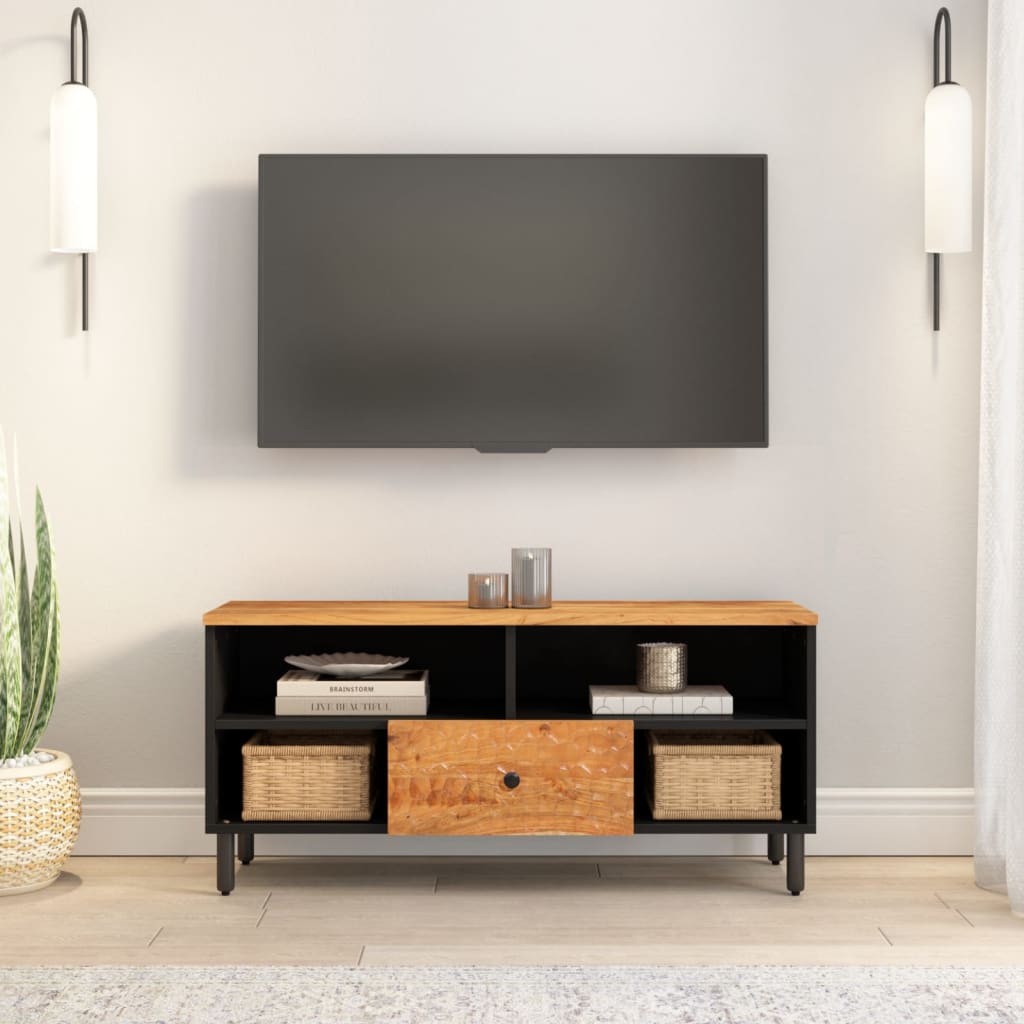 Tv-meubel 100x33x46 cm massief mangohout