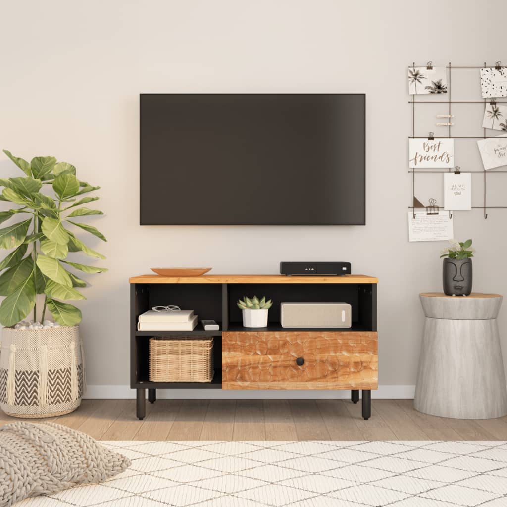 Tv-meubel 80x33x46 cm massief mangohout