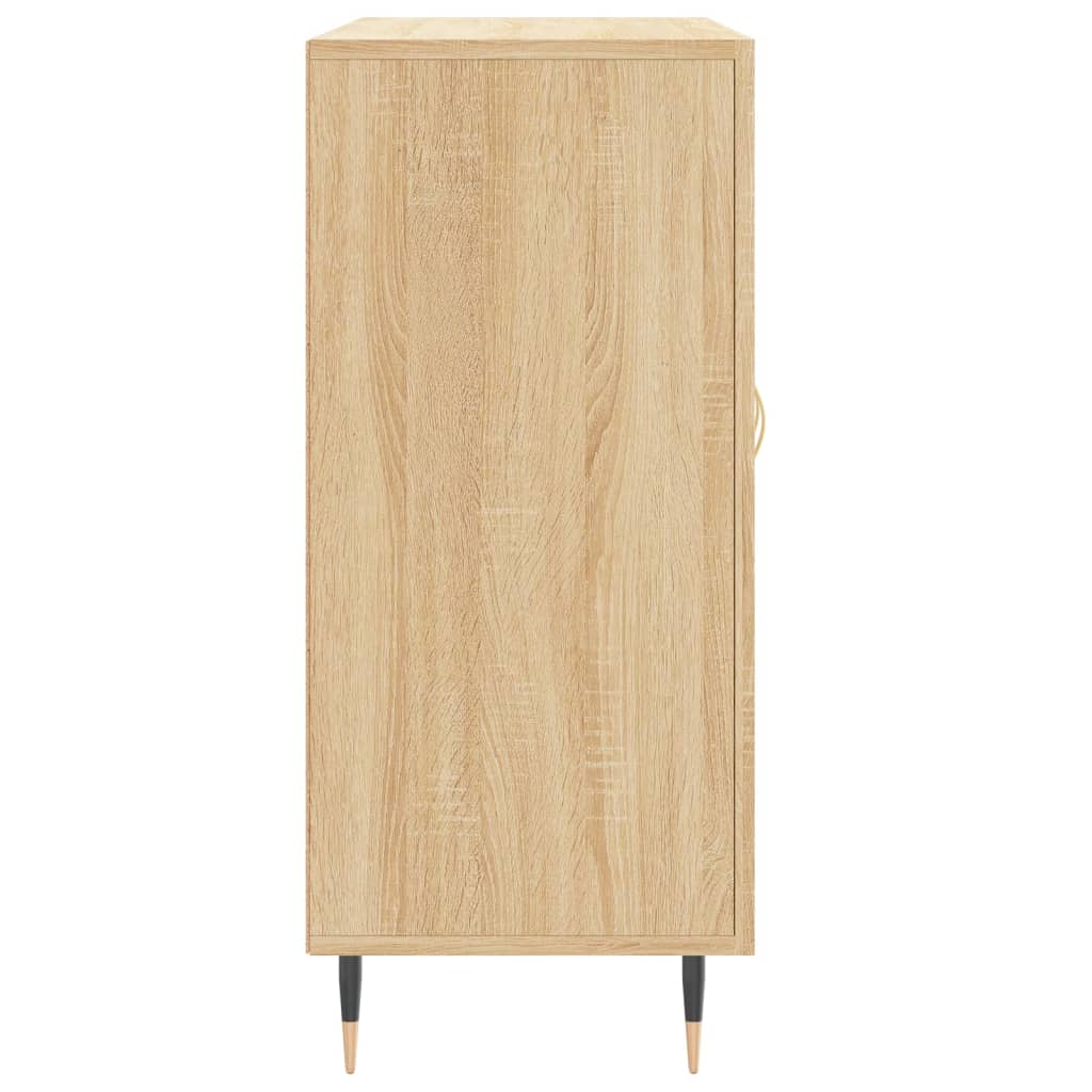 Dressoir 90x34x80 cm bewerkt hout eikenkleurig