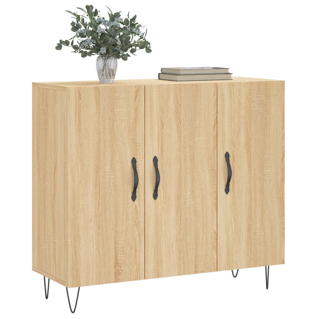 Dressoir 90x34x80 cm bewerkt hout