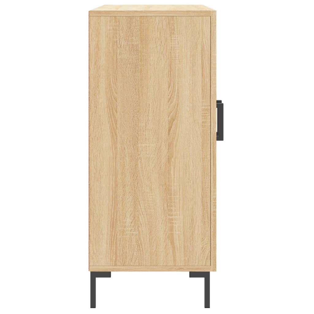 Dressoir 90x34x80 cm bewerkt hout eikenkleurig